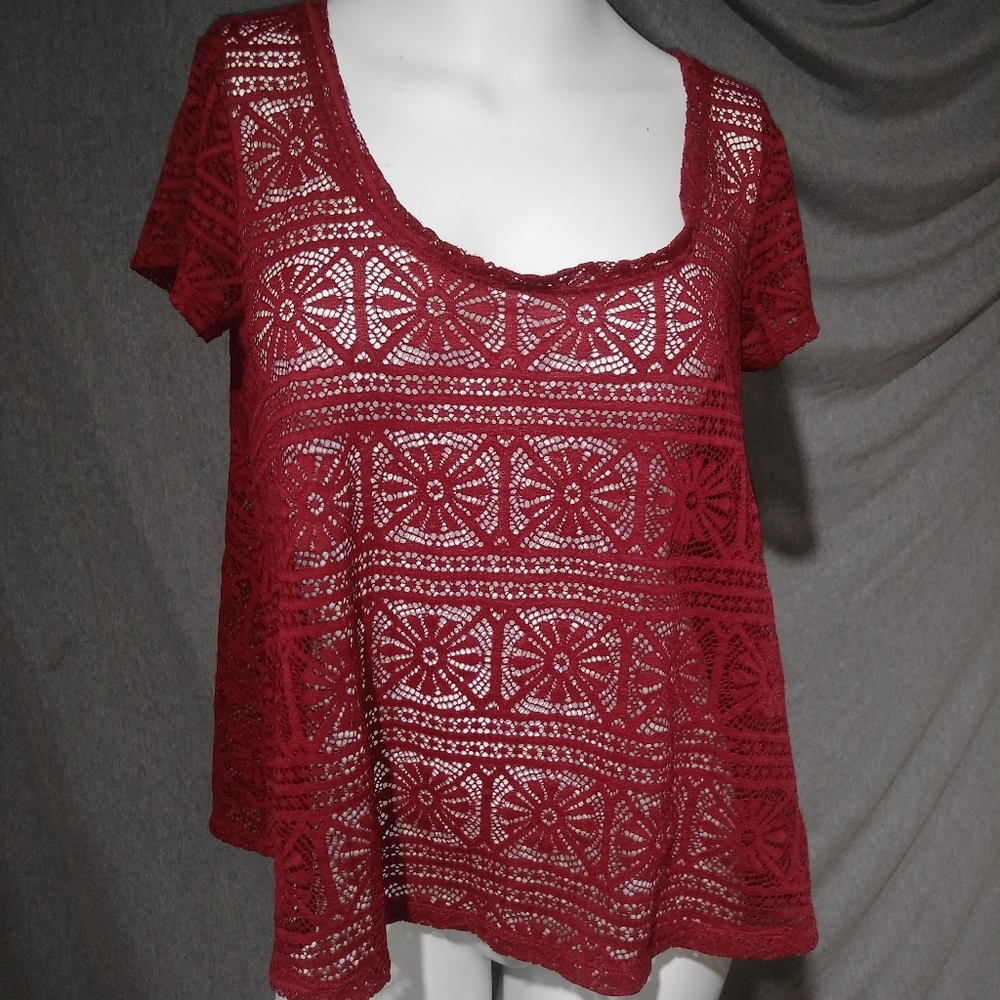 Lace over shirt by A.E.O.